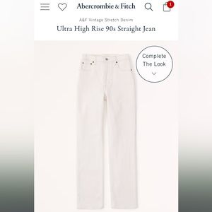 Abercrombie’s Ultra High Rise 90s Straight Jean white